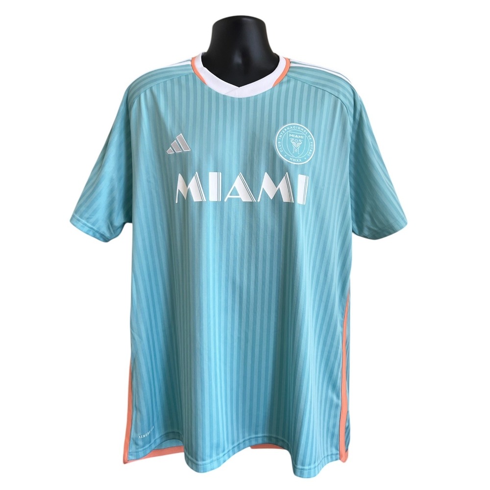 Adidas Inter Miami Messi #10 Soccer Jersey Teal Orange MLS Royal Caribbean 2XL